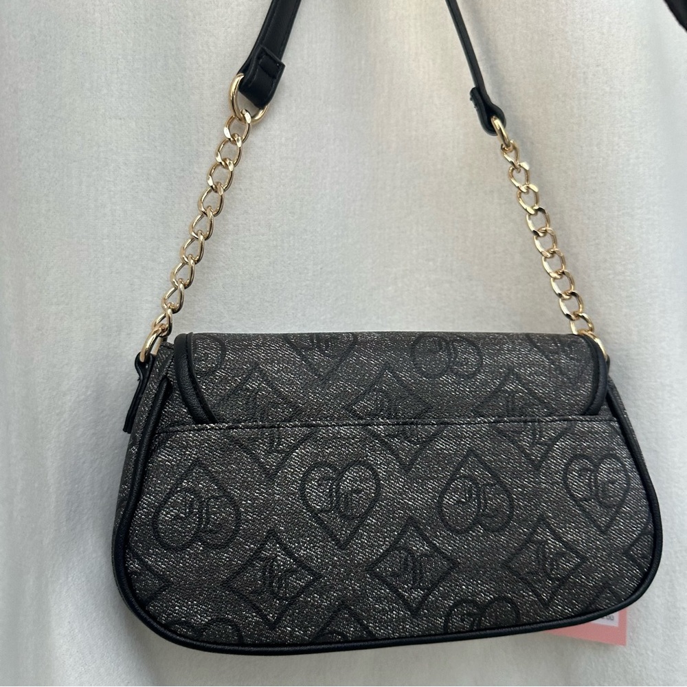 JUICY COUTURE Liquorice Precious Moments Flat Shoulder Black Shoulder Bag/Purse - Picture 2 of 4